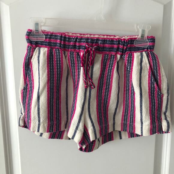 Pink White Multicolor Stripe Women's Shorts size XS CARDIGAN - Picture 1 of 12